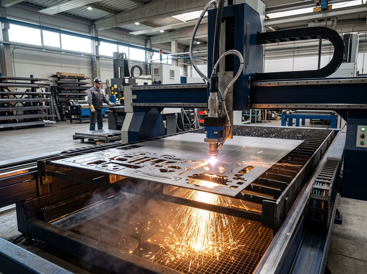 Sheet metal fabrication close-up